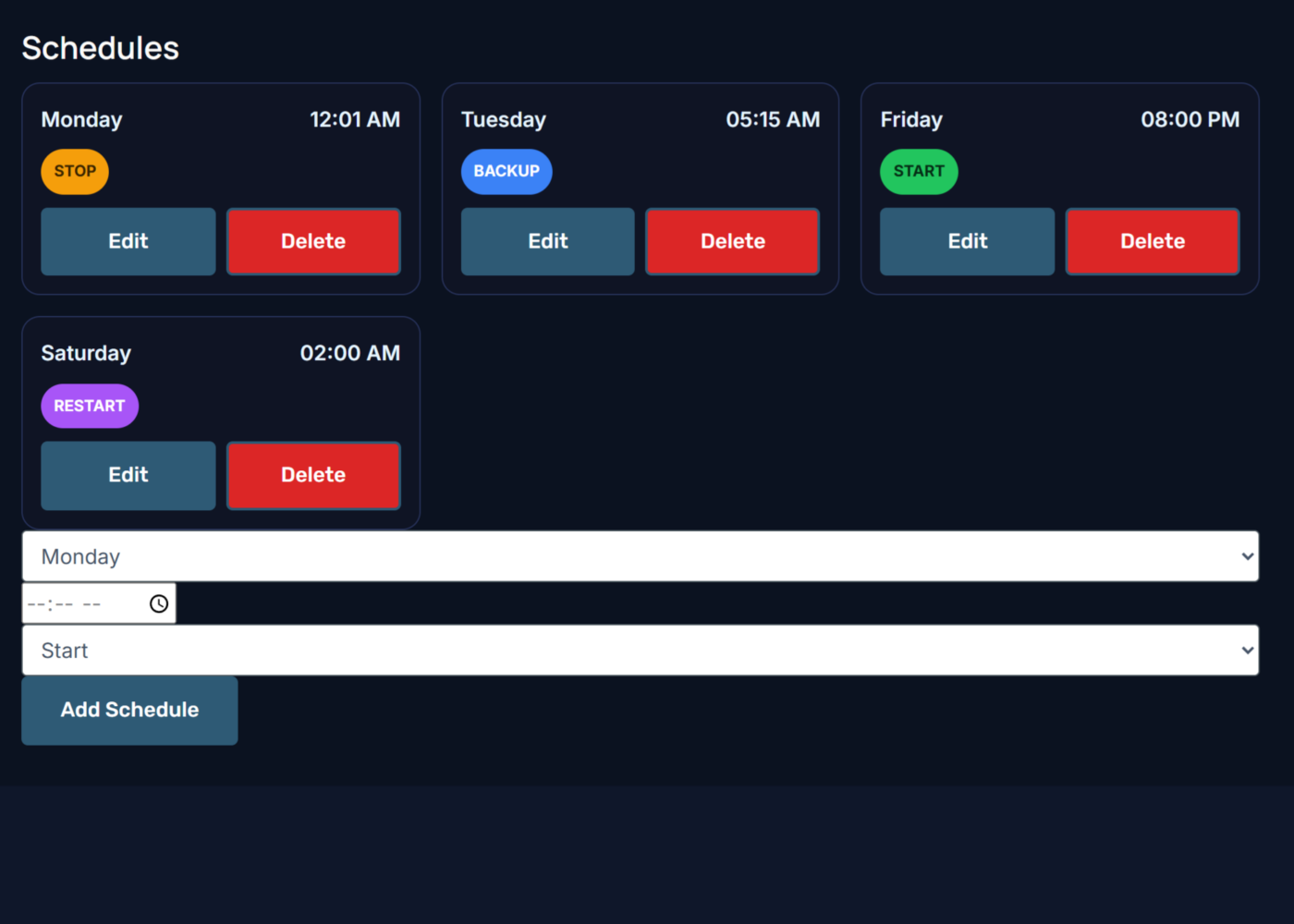 mh schedule mh schedule