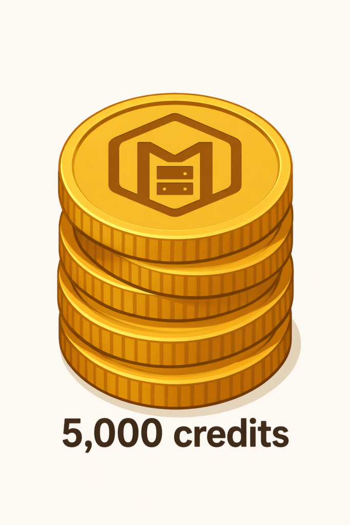 5000 credits