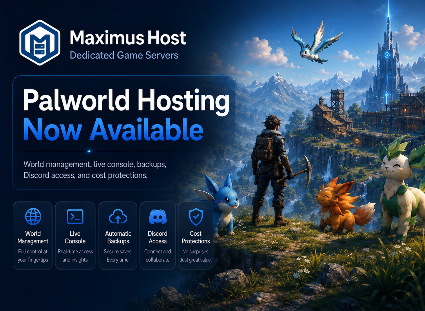 palworld server hosting is now available to everyone on maximushost