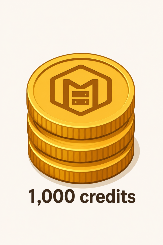 1000 credits
