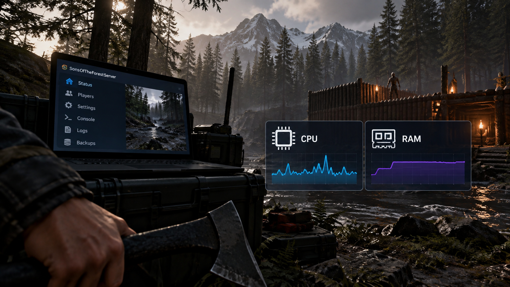 how much ram and cpu does a sons of the forest server need